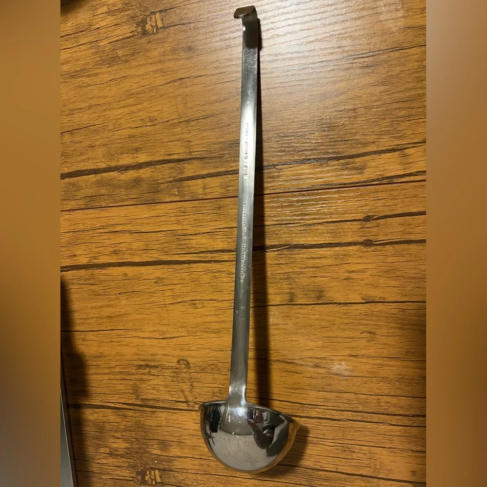 Sur La Table 16in 3/4 Cup/6oz 18/8 Stainless Steel Ladle - Dishwasher Safe
